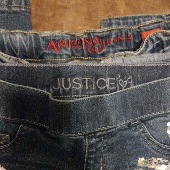 Justice Blue Jeans with Silver Accents - Picture 2 of 6